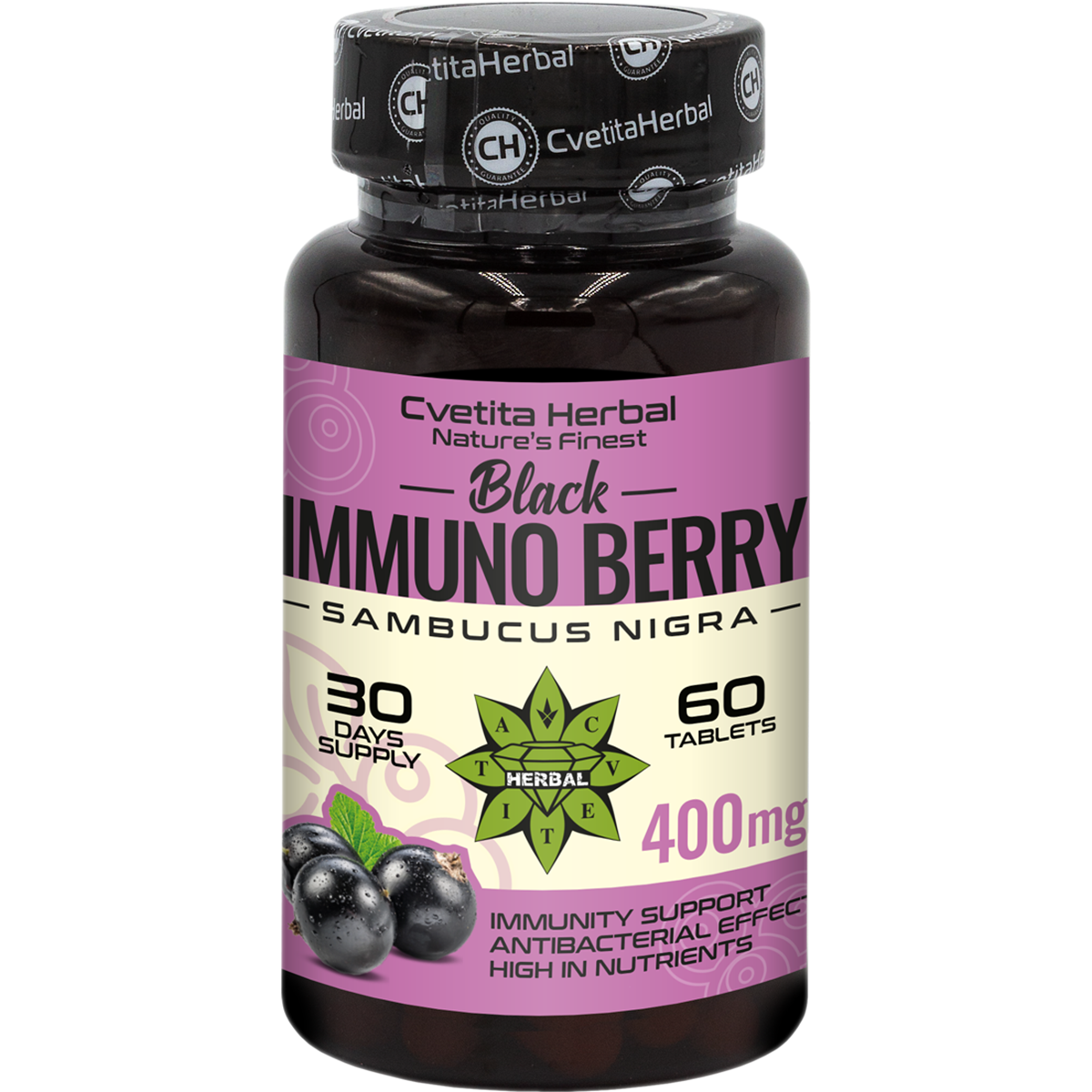 Izvleček črnega bezga - Black Immuno Berry (60 tablet)