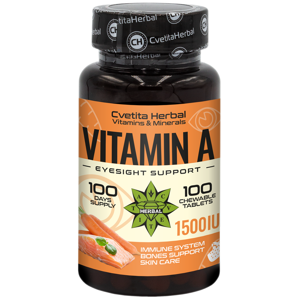 Vitamin A - Žvečljivi (100 tablet 1500 IU)