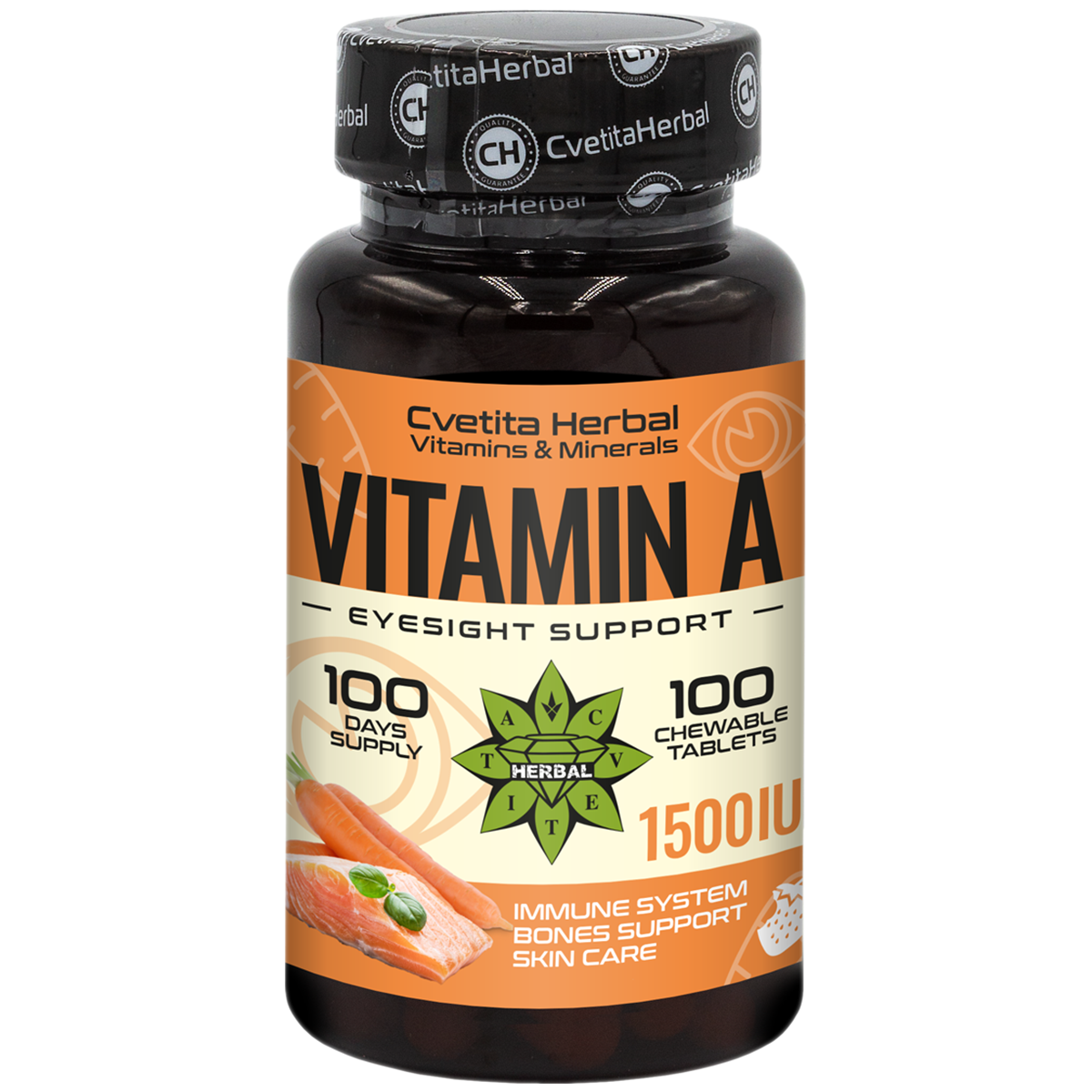 Vitamin A - Žvečljivi (100 tablet 1500 IU)