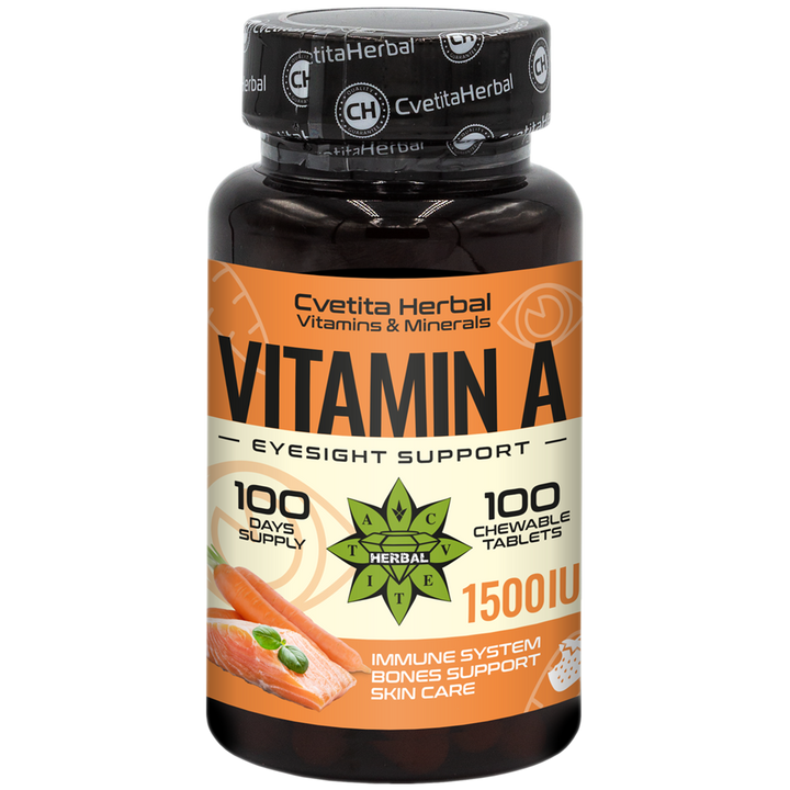 Vitamin A - Žvečljivi (100 tablet 1500 IU)