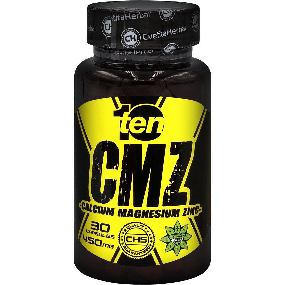 Calcium, Magnesium, Zinc - CMZ - 10/ten (30 kapsul x 450 mg)