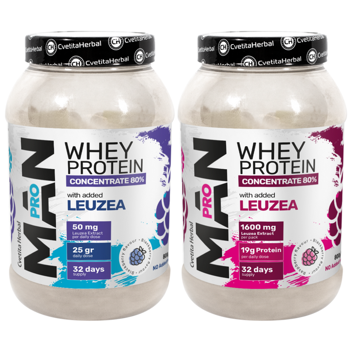 Sirotkin protein z Leuzea in papaja encimi - MAN PRO WHEY CONCENTRATE (800 gr)