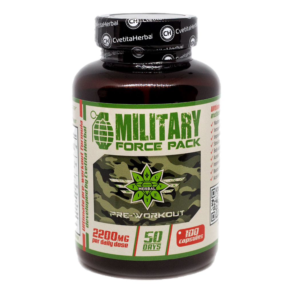 Zelišča in aminokisline - Military Force Pack (100 kaps x 1100 mg)