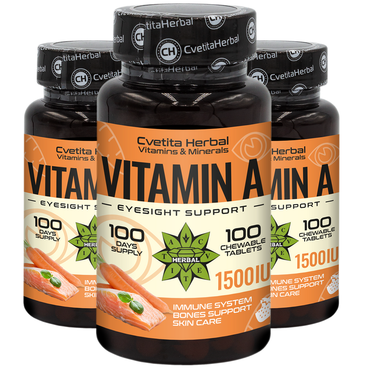 Vitamin A - Žvečljivi (100 tablet 1500 IU)