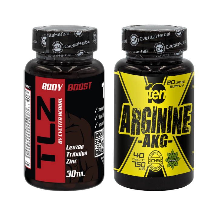COMBO PAKET: TLZ (Tribulus, Leuzea, Cink) + TEN Arginine 40 tablet