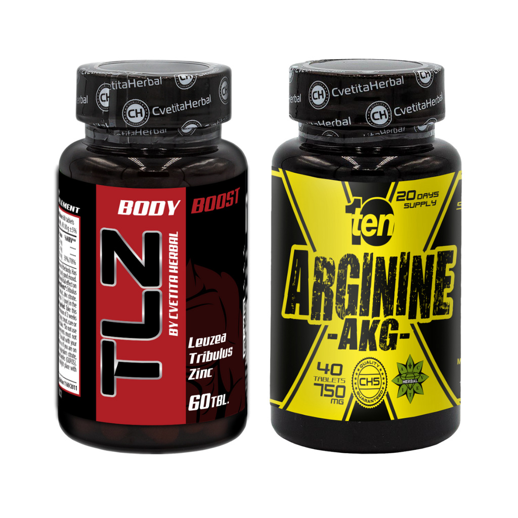 COMBO PAKET: TLZ (Tribulus, Leuzea, Cink) + TEN Arginine 40 tablet