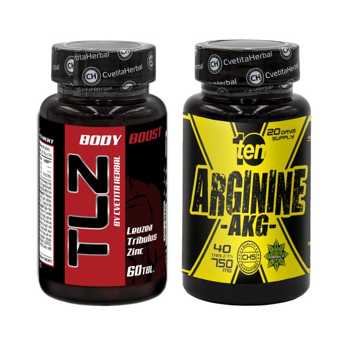COMBO PAKET: TLZ (Tribulus, Leuzea, Cink) + TEN Arginine 40 tablet