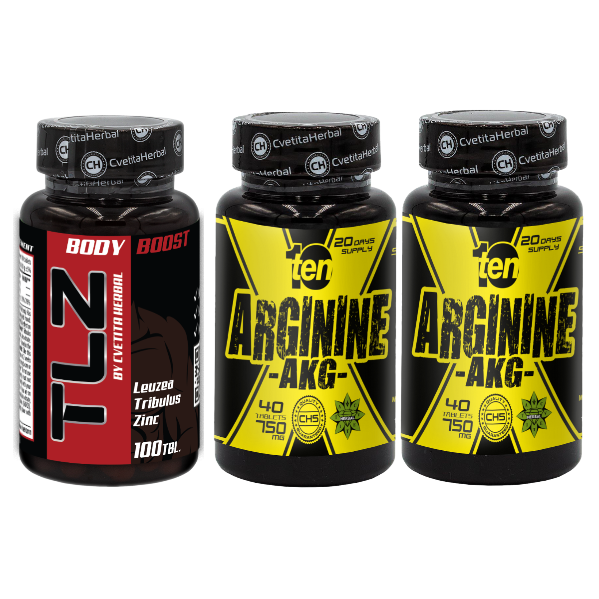 COMBO PAKET: TLZ (Tribulus, Leuzea, Cink) + TEN Arginine 40 tablet