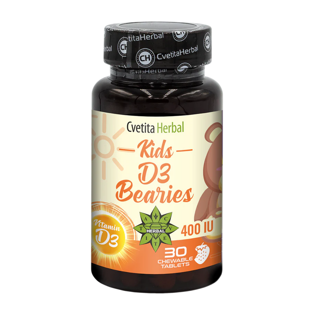 Vitamin D3 za Otroke - Kids D3 Bearies (30 tablet x 600 IU)