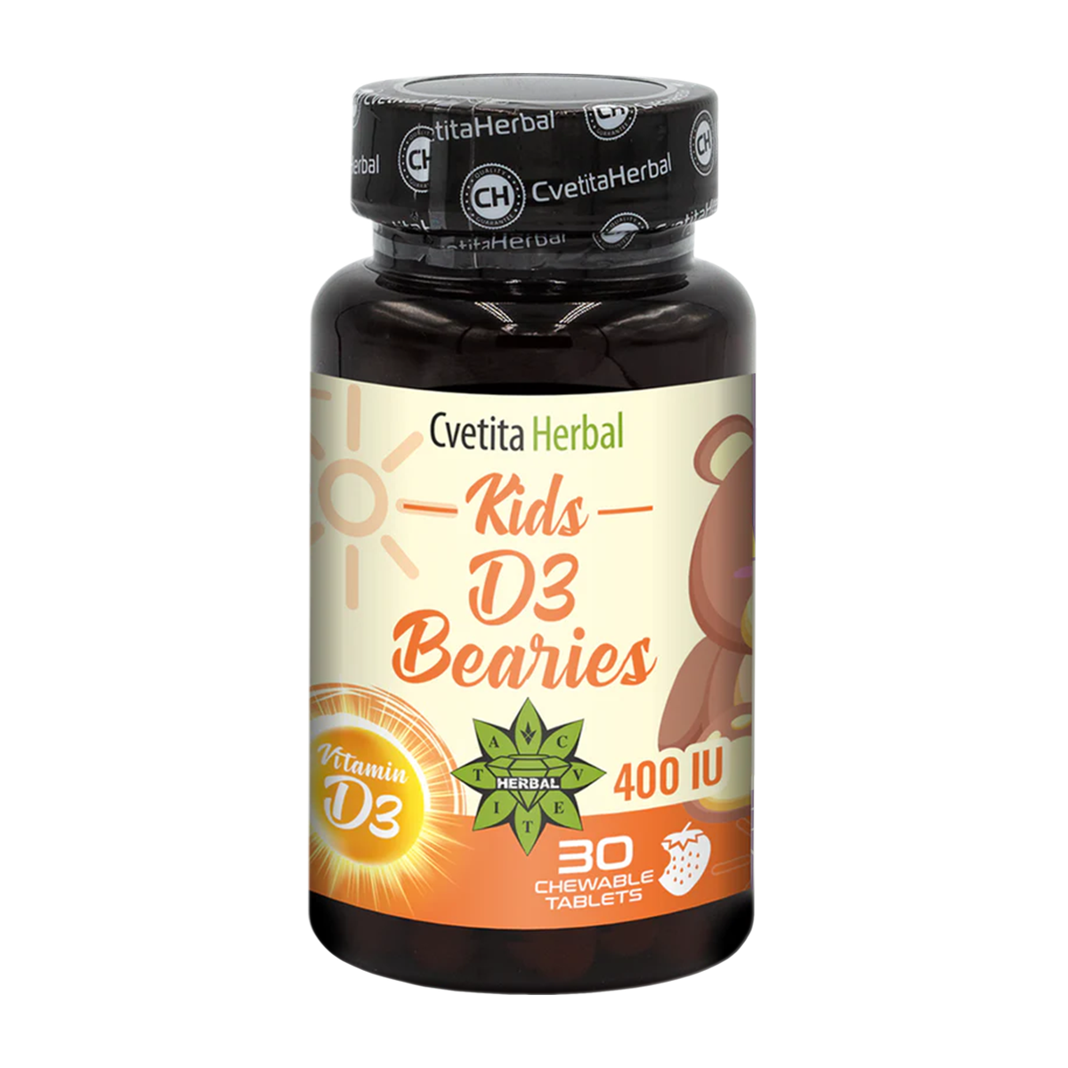 Vitamin D3 za Otroke - Kids D3 Bearies (30 tablet x 600 IU)
