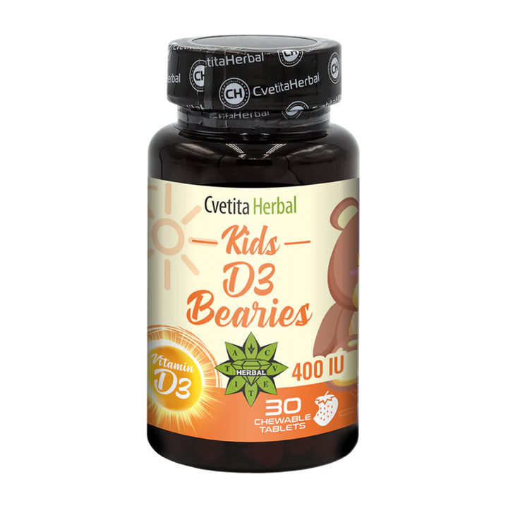 Vitamin D3 za Otroke - Kids D3 Bearies (30 tablet x 600 IU)