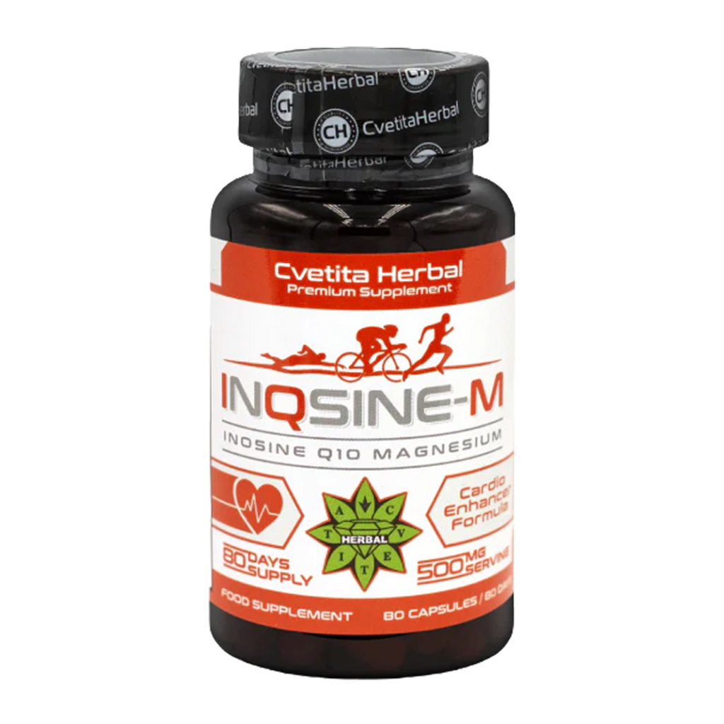 Inozin, koencim Q10, magnezij - Vegetarijanski (80 kapsul x 500 mg)