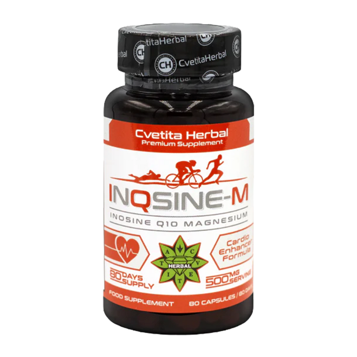 Inozin, koencim Q10, magnezij - Vegetarijanski (80 kapsul x 500 mg)