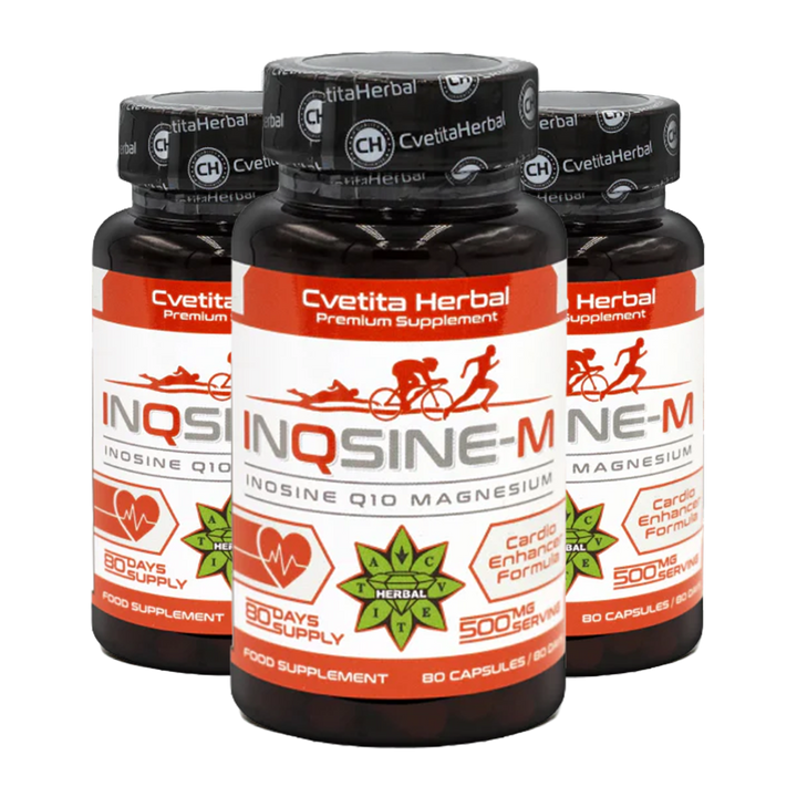 Inozin, koencim Q10, magnezij - Vegetarijanski (80 kapsul x 500 mg)