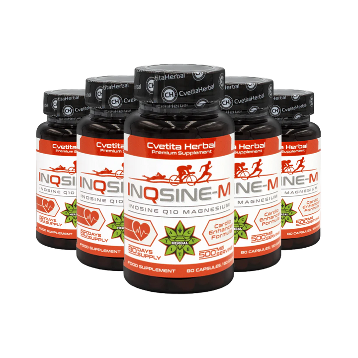 Inozin, koencim Q10, magnezij - Vegetarijanski (80 kapsul x 500 mg)