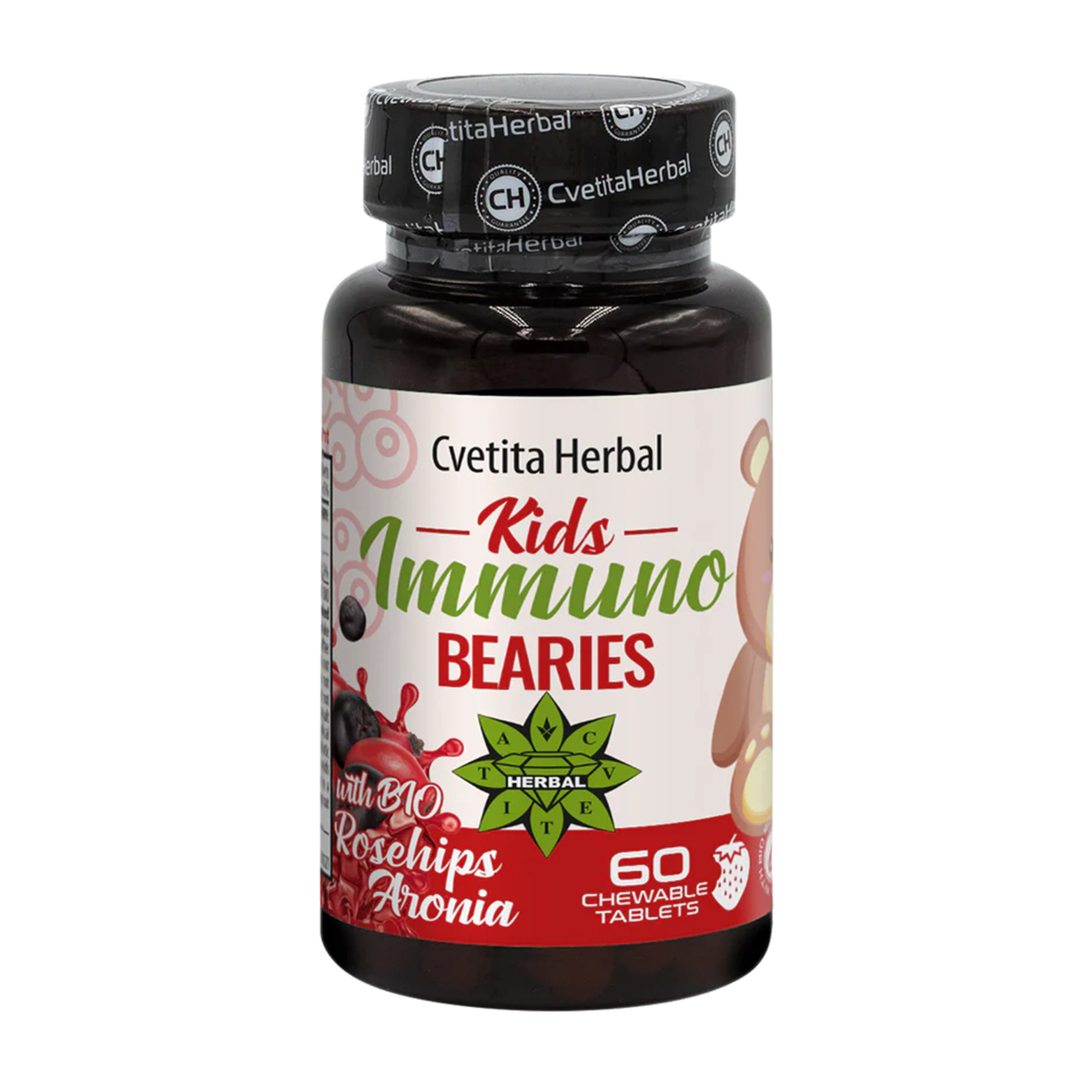 Otroški Imunski Spodbujevalec "Šipek" - Kids Immuno Bearies (30 tablet)