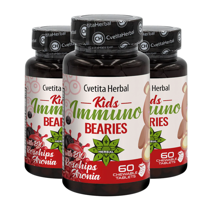 Otroški Imunski Spodbujevalec "Šipek" - Kids Immuno Bearies (30 tablet)