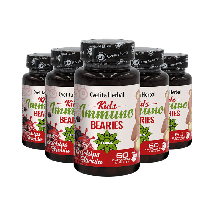 Otroški Imunski Spodbujevalec "Šipek" - Kids Immuno Bearies (30 tablet)