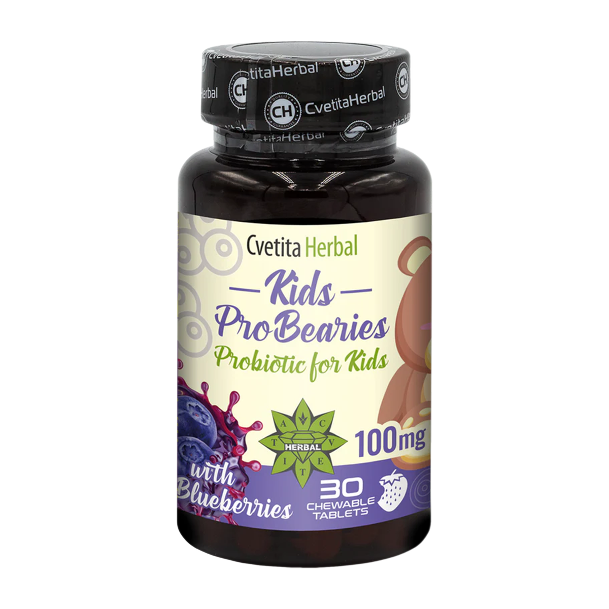 Otroški Probiotik "Borovnice" - Kids ProBearies (30 tablet)