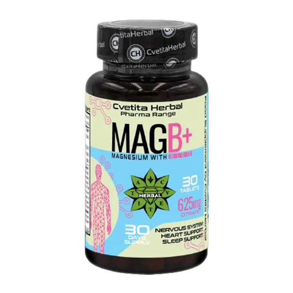 Magnesium z vitaminom B kompleks - B1, B6, B12 (30 tablet)