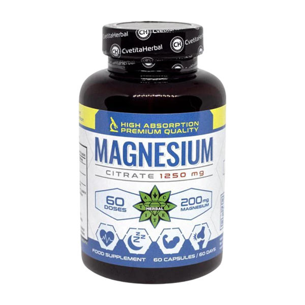 Magnezijev Citrat (60 kapsul x 1250 mg)