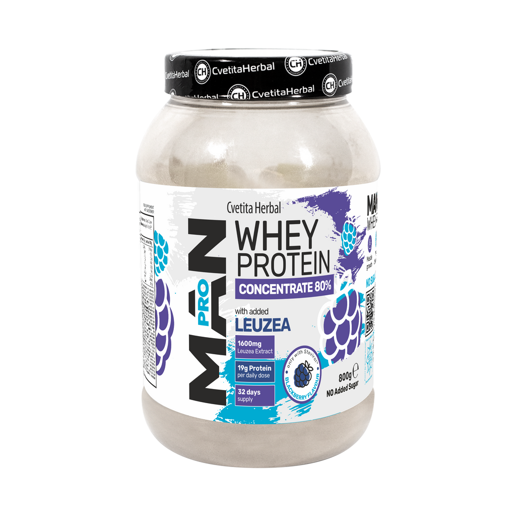 Sirotkin protein z Leuzea in papaja encimi - MAN PRO WHEY CONCENTRATE (800 gr)