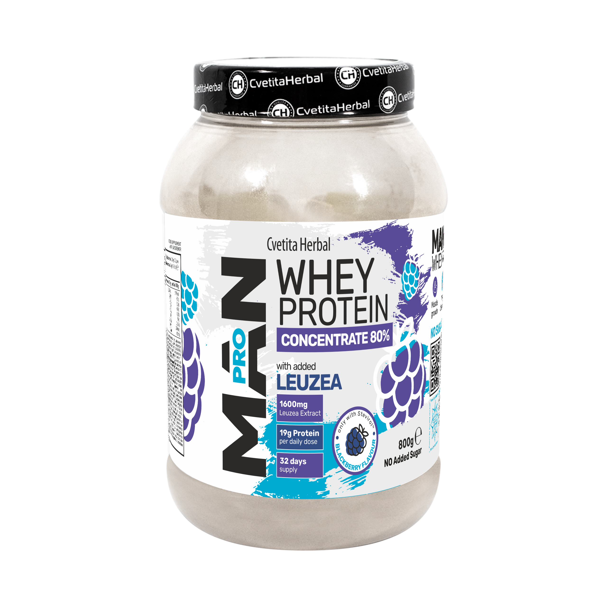 Sirotkin protein z Leuzea in papaja encimi - MAN PRO WHEY CONCENTRATE (800 gr)