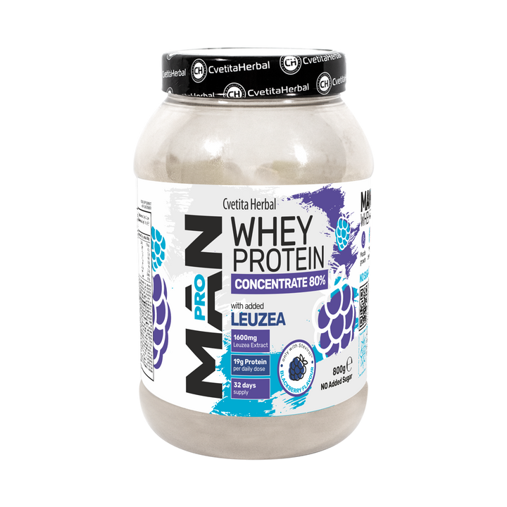 Sirotkin protein z Leuzea in papaja encimi - MAN PRO WHEY CONCENTRATE (800 gr)