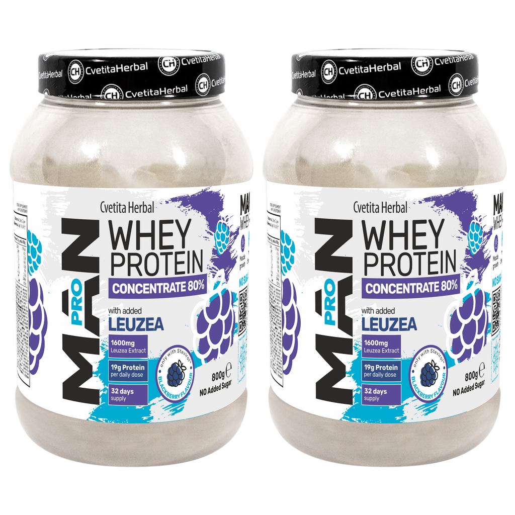 Sirotkin protein z Leuzea in papaja encimi - MAN PRO WHEY CONCENTRATE (800 gr)