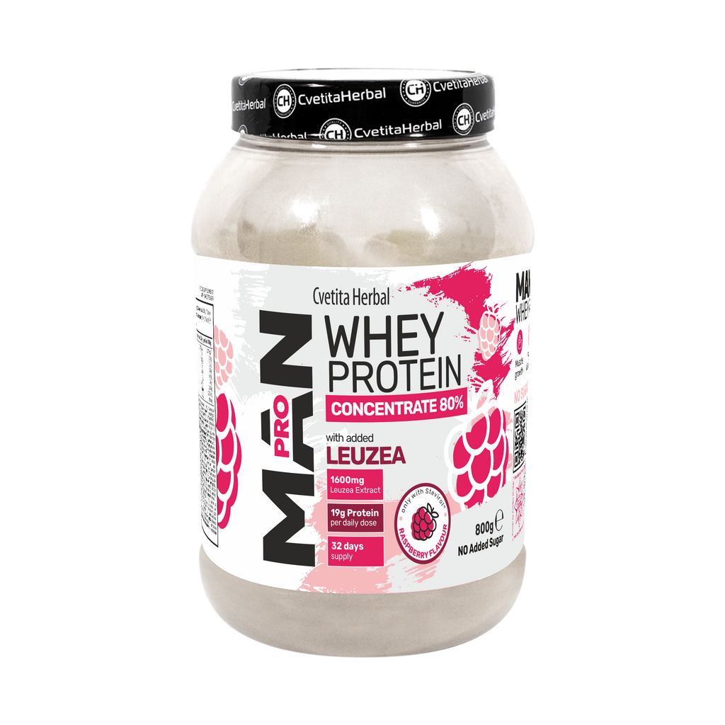 Sirotkin protein z Leuzea in papaja encimi - MAN PRO WHEY CONCENTRATE (800 gr)
