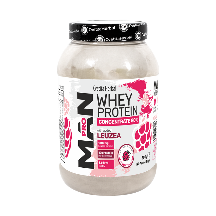 Sirotkin protein z Leuzea in papaja encimi - MAN PRO WHEY CONCENTRATE (800 gr)