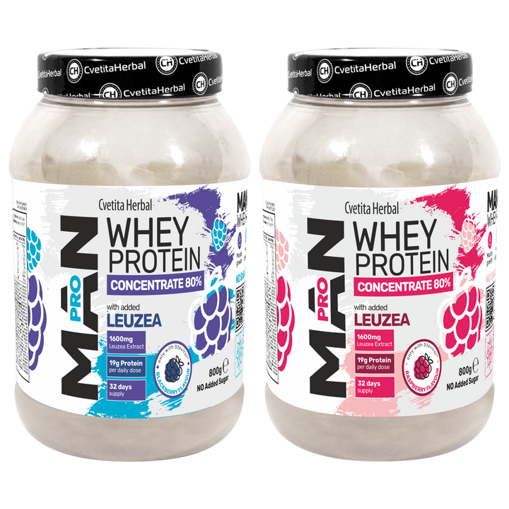 Sirotkin protein z Leuzea in papaja encimi - MAN PRO WHEY CONCENTRATE (800 gr)