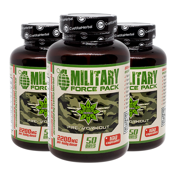 Zelišča in aminokisline - Military Force Pack (100 kaps x 1100 mg)