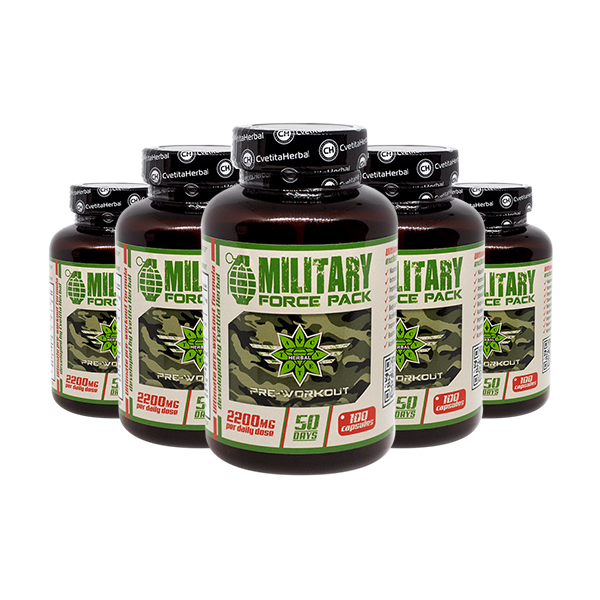 Zelišča in aminokisline - Military Force Pack (100 kaps x 1100 mg)