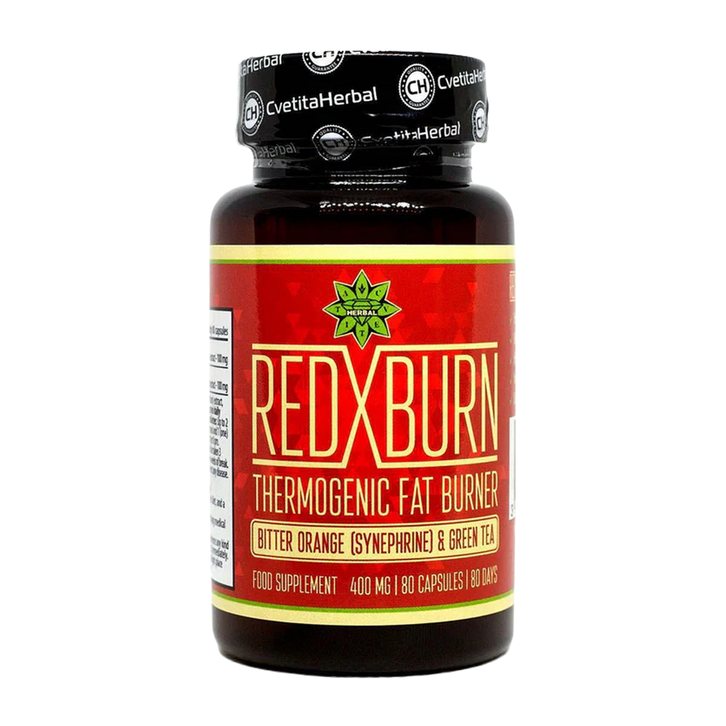 Izvleček Grenke Pomaranče in Zelenega Čaja – Red X Burn (80 kapsul x 400 mg)