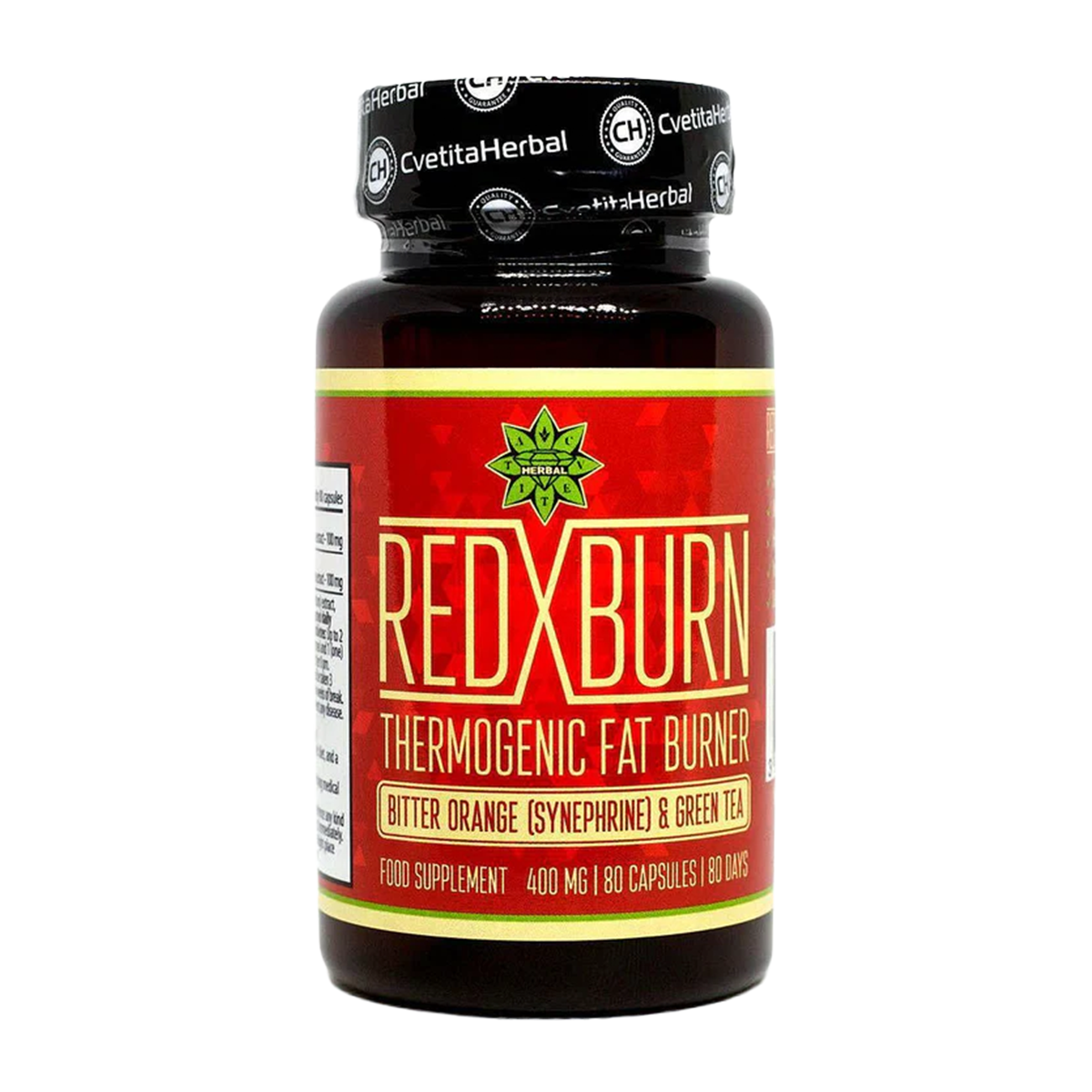 Izvleček Grenke Pomaranče in Zelenega Čaja – Red X Burn (80 kapsul x 400 mg)