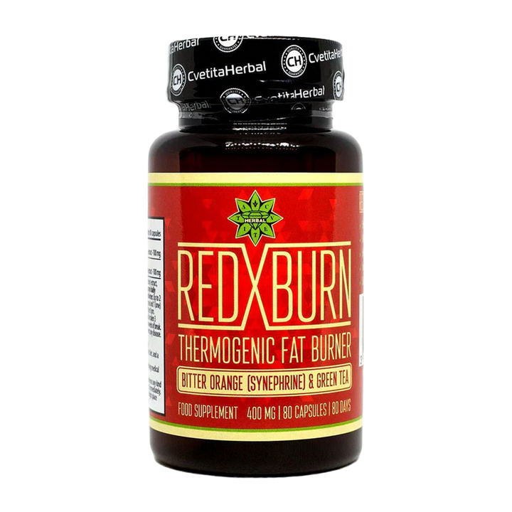 Izvleček Grenke Pomaranče in Zelenega Čaja – Red X Burn (80 kapsul x 400 mg)
