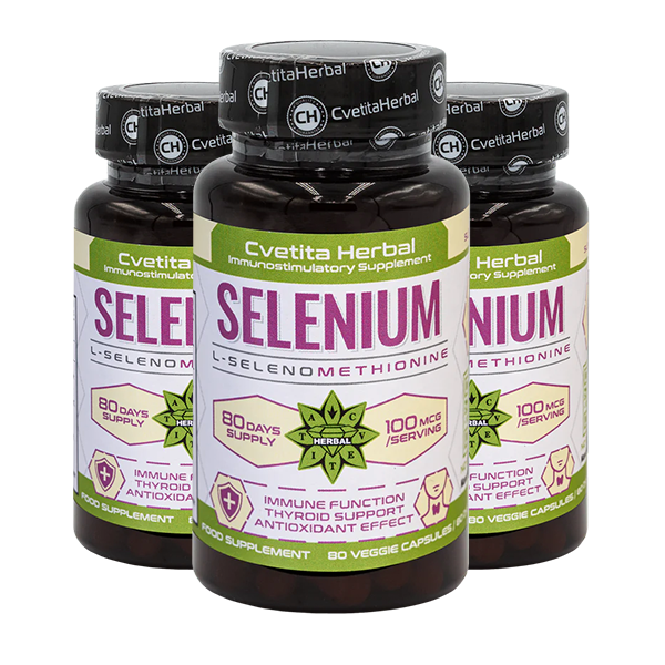 Selen (Se) - Vegetarijanski (80 kapsul x 100 mcg)