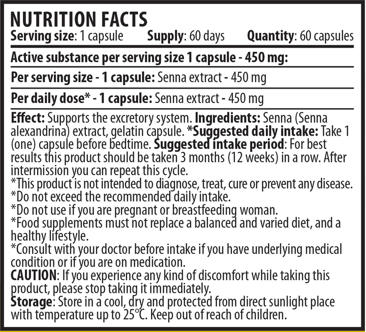 Ekstrakt sene (60 kapsul x 450 mg)