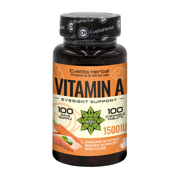 Vitamin A - Žvečljivi (100 tablet 1500 IU)