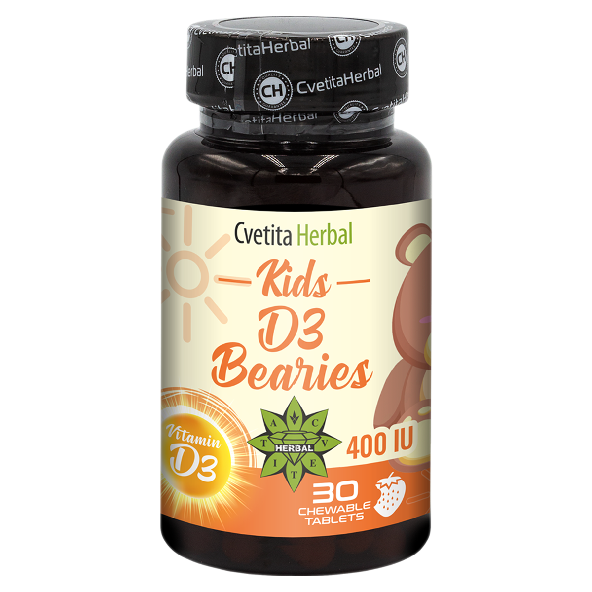 Vitamin D3 za Otroke - Kids D3 Bearies (30 tablet x 600 IU)