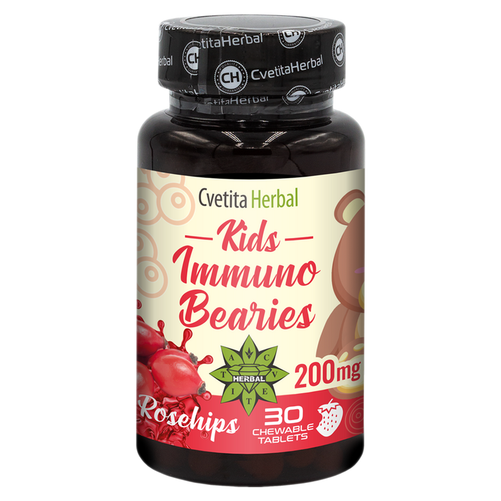 Otroški Imunski Spodbujevalec "Šipek" - Kids Immuno Bearies (30 tablet)