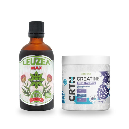 Leuzea Max 100 ml + Kreatin Max 150 g (CRTN MAX) DARILO