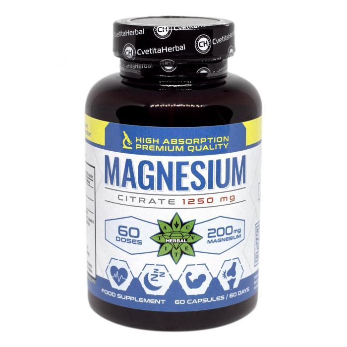 Magnezijev Citrat (60 kapsul x 1250 mg)