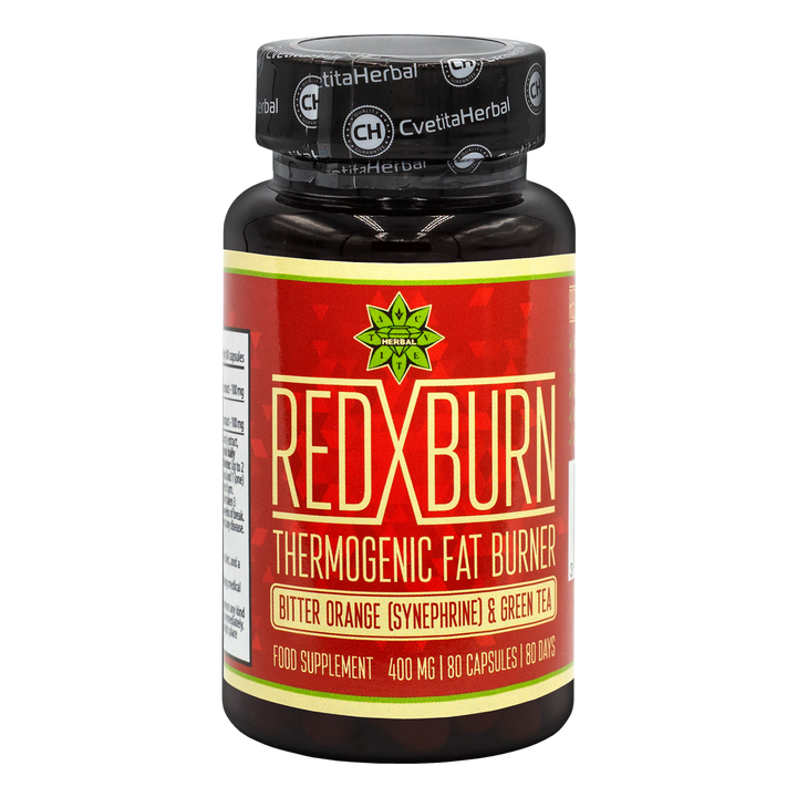 Izvleček Grenke Pomaranče in Zelenega Čaja – Red X Burn (80 kapsul x 400 mg)