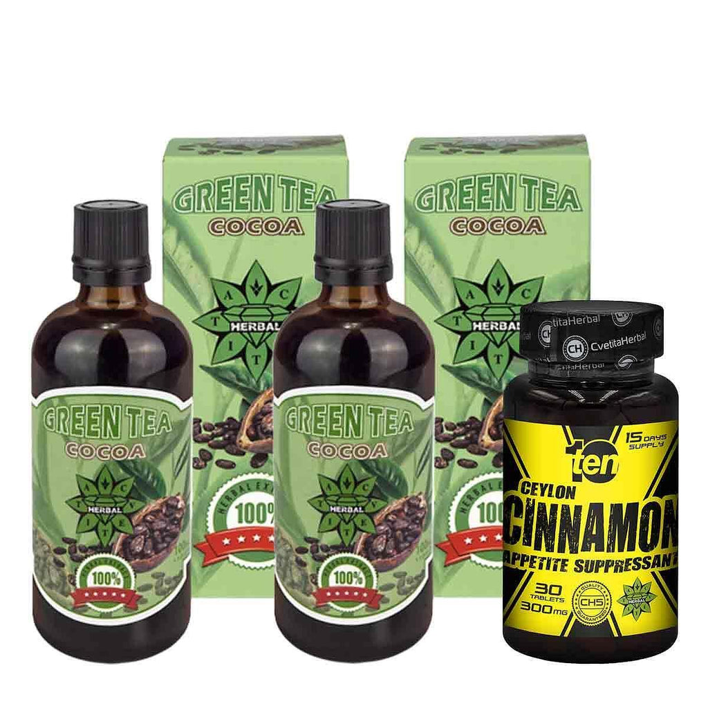 Green Tea + Cocoa - Green Tea with Cocoa 2 kosa + Darilo Ten/10 Cinnamon